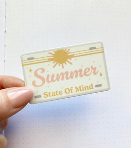 Summer State Of Mind-Matte Weatherproof Vinyl Sticker